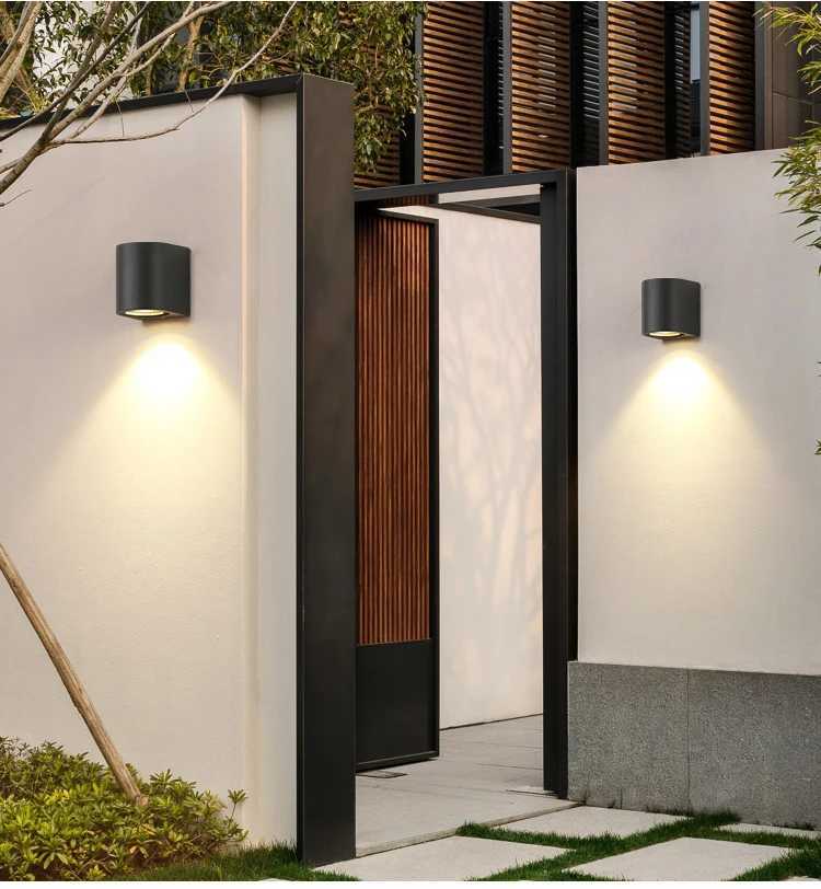 LED Wall Light Outdoor Waterproof IP65 Porch Garden Wall Lamp Indoor Bedroom Bedside Decoration Lighting Lamp AluminiumXJ250526