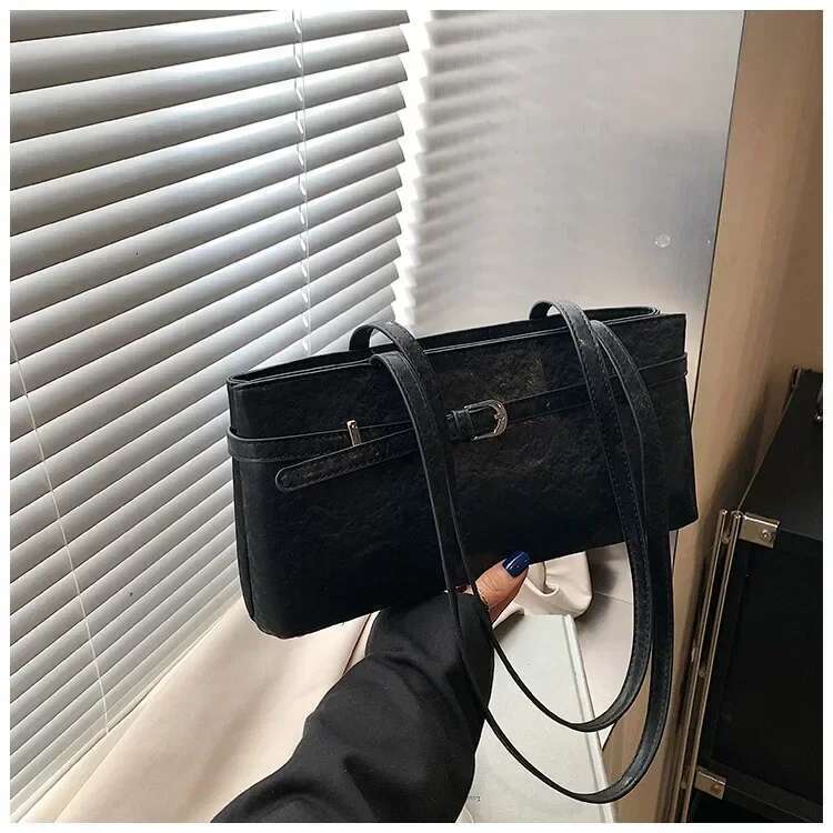 2025 Neo-Classic Croc Emed Underarm Briefcase - Structured Square Shape, Fits A4 Files, Chic For Boardrooms/Garden Parties