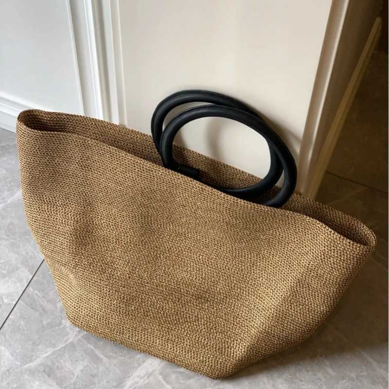 2025 Summer Large-capacity Womens Weave Straw Bags Simple Bali Bohemian Seaside Travel and Vacation Beach Shopping Tote W250524