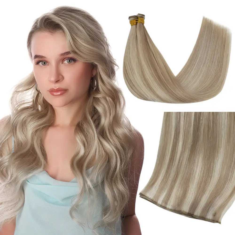 Full Shine Genius Weft Hair Extensions Silky Straight Virgin Human Hair Weft Extensions Sew in Hair Extensions Hair Bundles 25G S25526