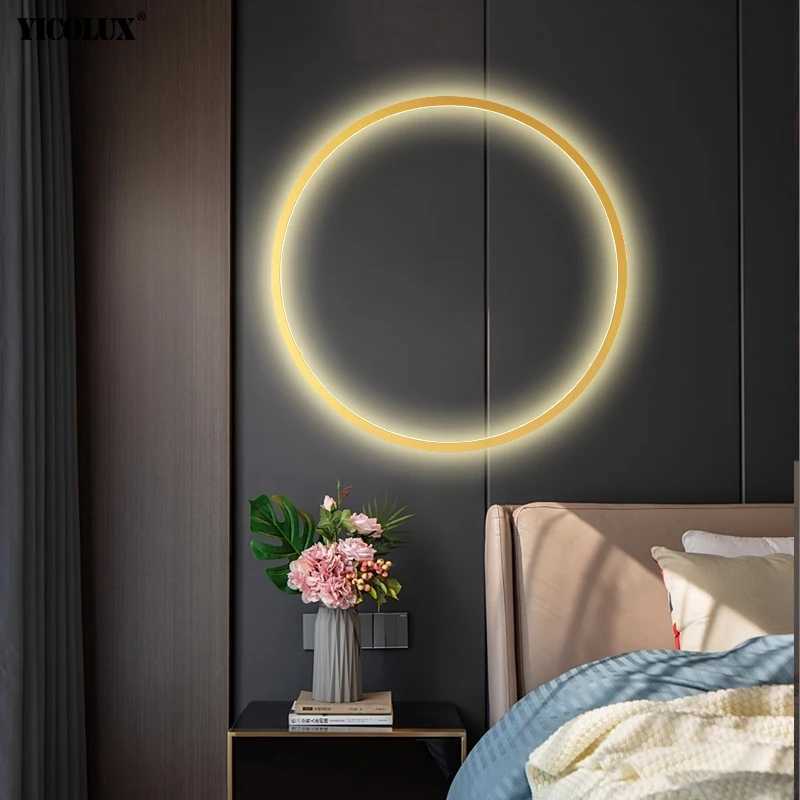 Simple Circle Background Decoration Lamps New Modern LED Wall Lights Living Room Bedroom Bedside Aisle Corridor Indoor LightingXJ250526