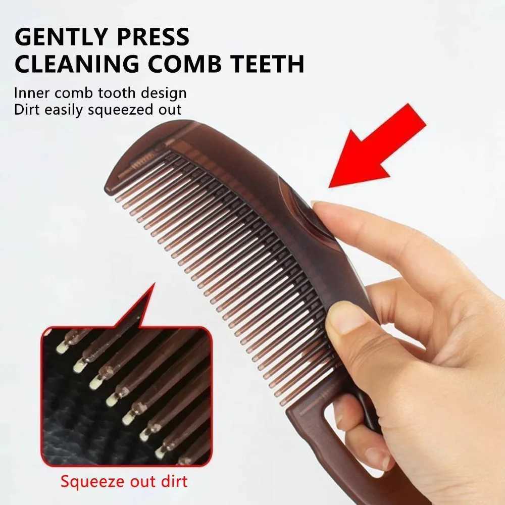 1Pc Dandruff Removal Scalp Hair Combs Hair Dressing Comb Self-Cleaning Anti-Static Massage Brushes Hair Salon Styling Tools 2025 R250526