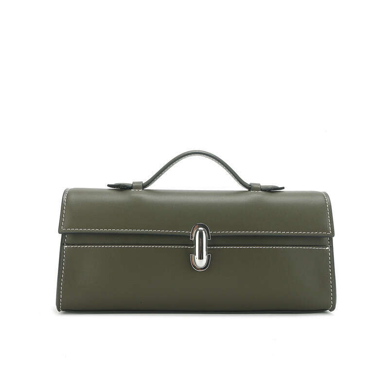 Women's Bags Designer Italian New Luxury Long Handbag Slim Niche Design Genuine Leather Women's Small Square Bag