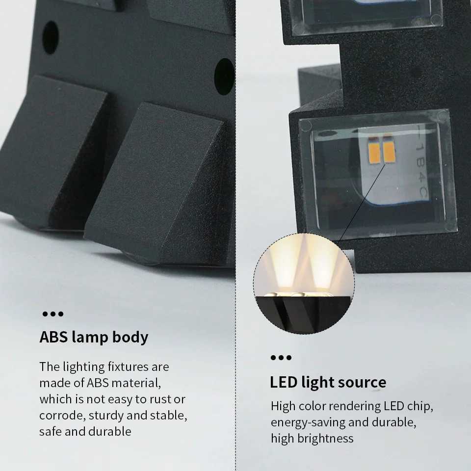 LED Outdoor Wall Lights Exterior Wall Sconce IP66 Waterproof LED Sconce Lamp for Porch Front Door Garden Wall LampXJ250526