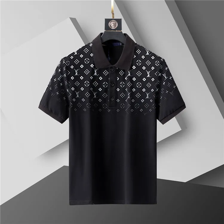 mens t shirt polo shirt mens polo shirts summer t-shirt men luxury polos Casual Mens TShirt Letter Print Fashion High Street Man Tee Asian size M-3XL #33