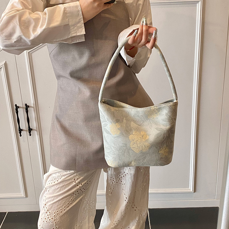 2025 Floral Handheld Bucket High-Value Exquisite New Chinese Style for Women Niche Shoulder Bag