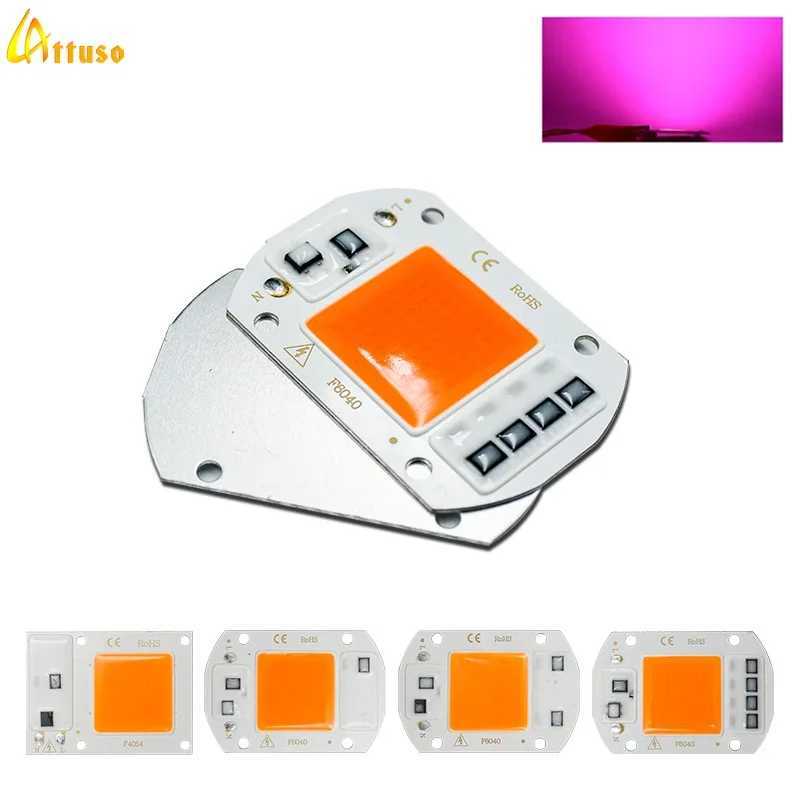 Hydroponics 110V 220V COB LED Grow Light Chip 10W 20W 30W 50W Full Spectrum Phyto Lamp for Indoor Plant Seedling Growth and FloweringXJ250526