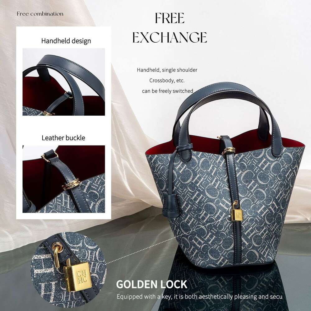 Women's Bags Designer CHCH Niche Brand Basket New Crossbody Women's High-End Luxury Design Handbag Bucket Bag