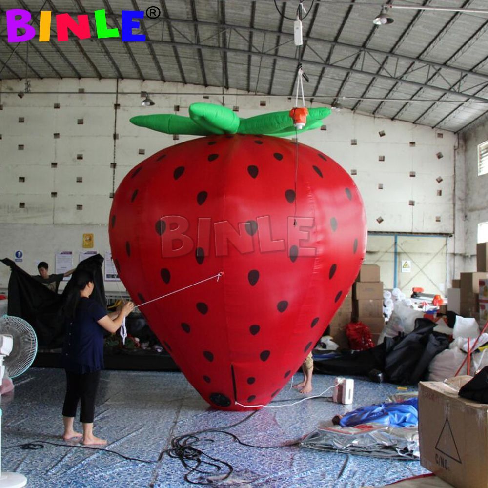 Promotional Giant Inflatable Strawberry Huge Inflatable Fruit Balloon Large Strawberry Ball For Advertising