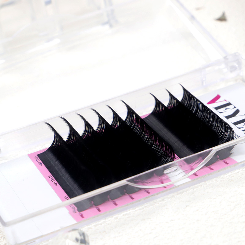 Veyes Cashmere Individual Matte Black Eyelash Extension Trays Cruelty Vegan Supplies Wholesale Volume Eyelash Extension