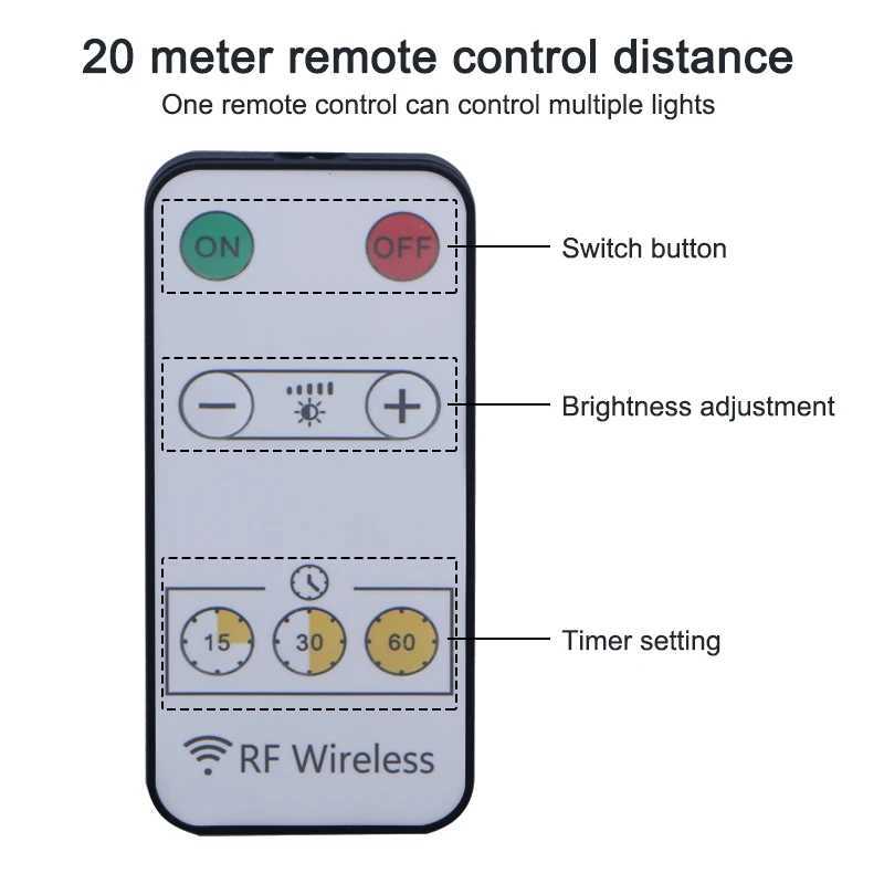 Indoor Wall Lamp Charging Touch Switch Remote Control Wireless USB Charging Bedroom Kitchen Dining Room Living Room StudyXJ250526