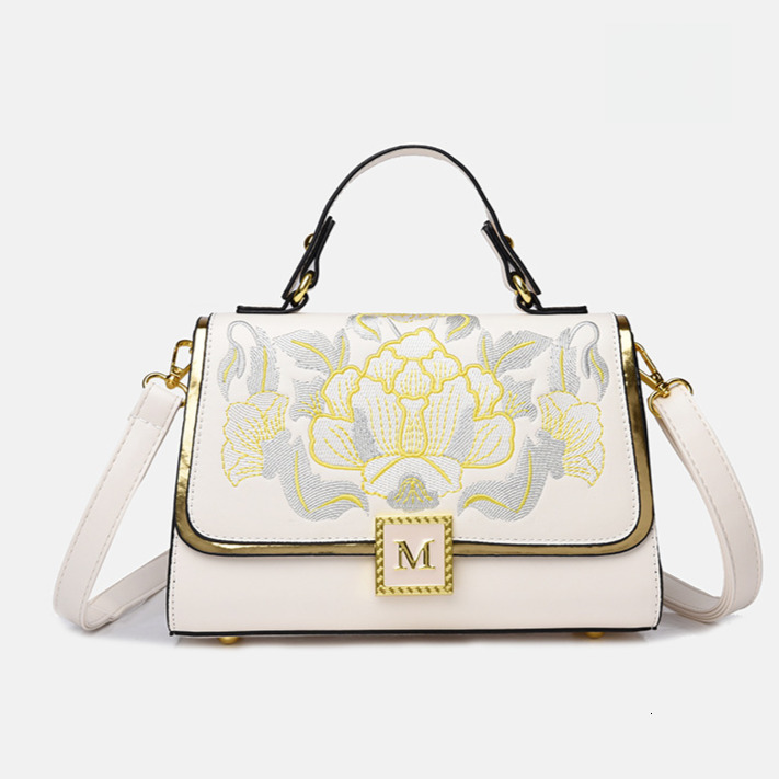 Women's Chinese Embroidery Handbag Free Shipping Designer Bag High-end Trendy Temperament Shoulder Bag Fashionable Versatile Crossbody Bag Small 