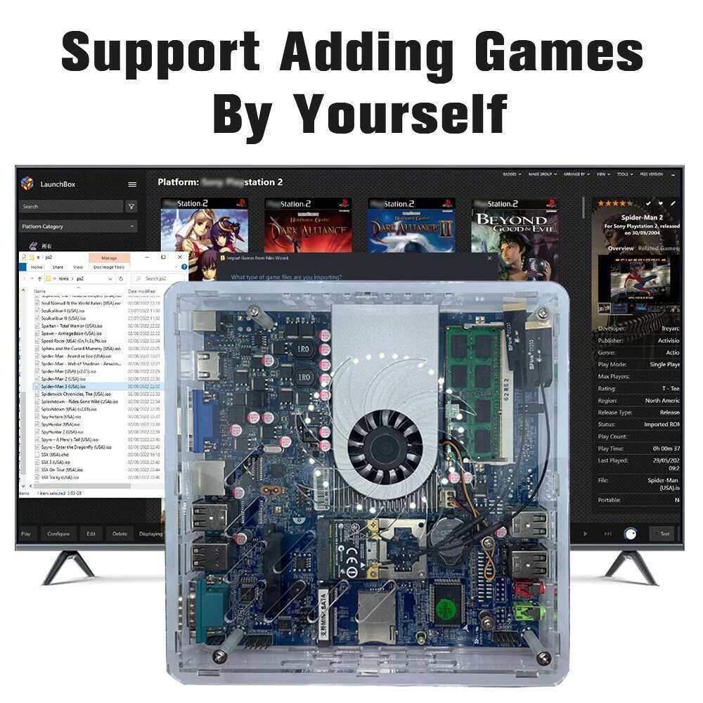 Super Console U7 500G HDD LZAKMR 1037U 4G RAM Retro Over 70000+ Classic Games For Wii Ps2 SS DC PSP Gamecube Plug And Play On TV