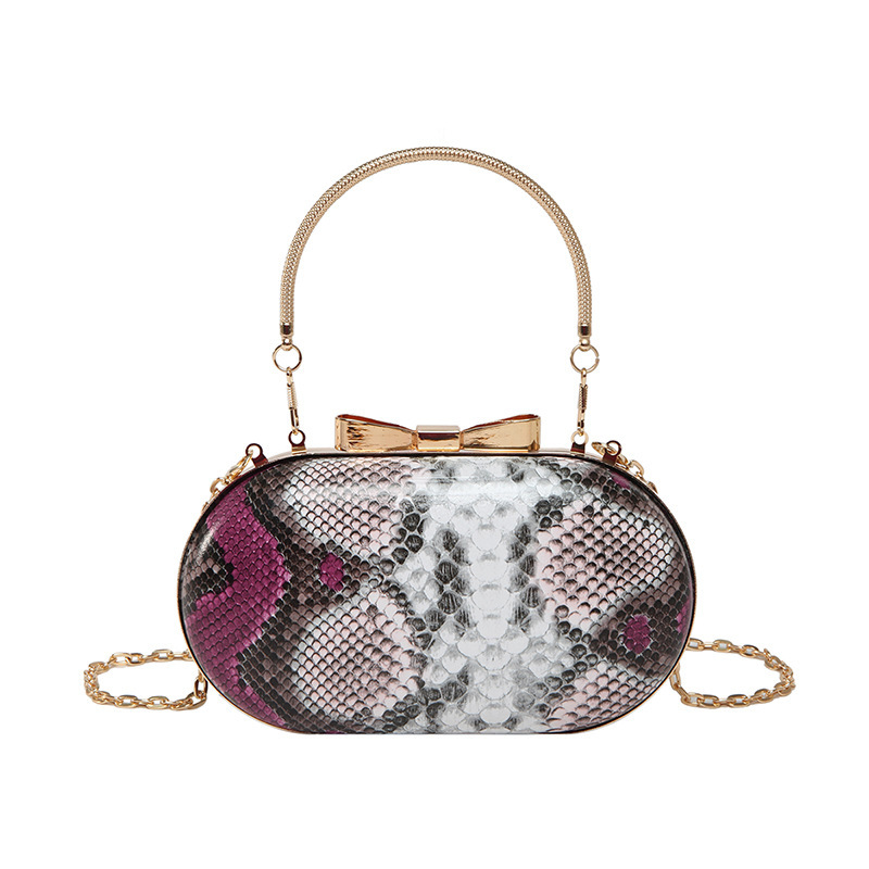 Snake Skin Pattern Personality Fashion High-end Luxury Women's Chain Crossbody Shoulder Bag