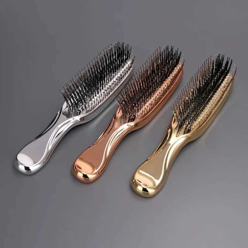 Japanese Premium Head Massager Scalp Brush Hair Massager Shampoo Brush Wet Plastic Detangling Brush Hair Cleaning Comb Rose Gold R250526