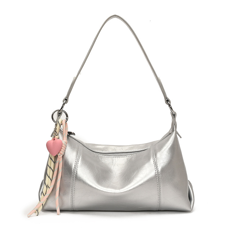 2025 New Large Capacity Fashion Versatile Commuter Underarm Soft Leather Simple Handbag Casual Shoulder Bag for Women