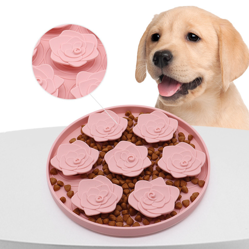Pet Silicone Sniffing Suction Cup Lick Round Feeding Slow Feeder Dog Bowl Dining Mat Supplies