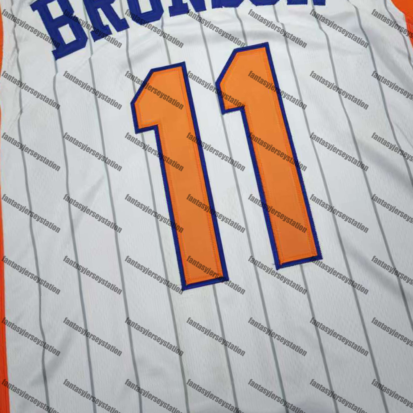 IN STOCK Mens 11 White Brunson Embroidered Basketball Jersey - Breathable Fabric, Stretchy, Sleeveless Athletic Shirt for Training, Competition, and P