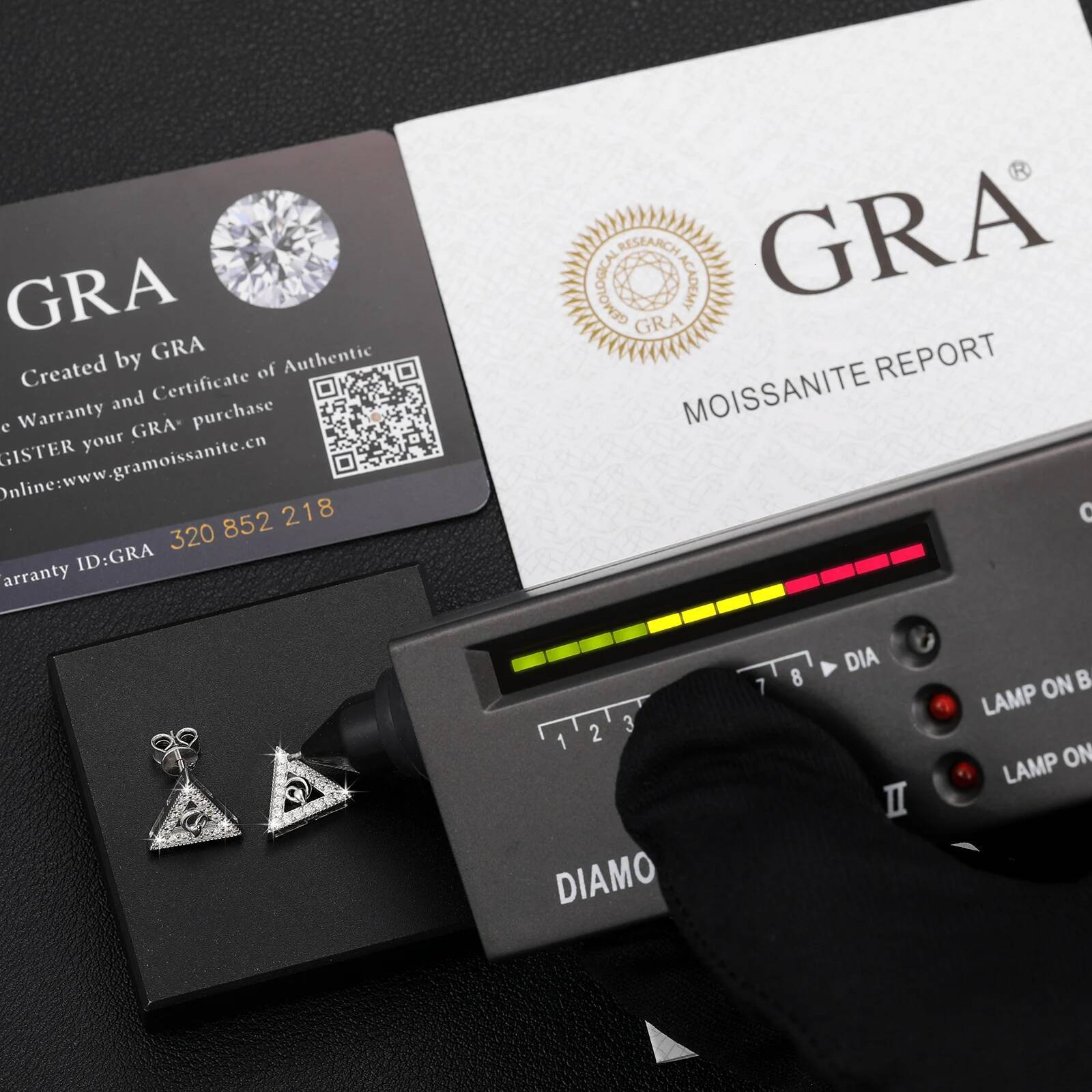 Trendy Test Passed Moissanite Dia Triangle Stud Earrings for Women Real Sterling Sier Fine Wedding Party Jewelry Gifts