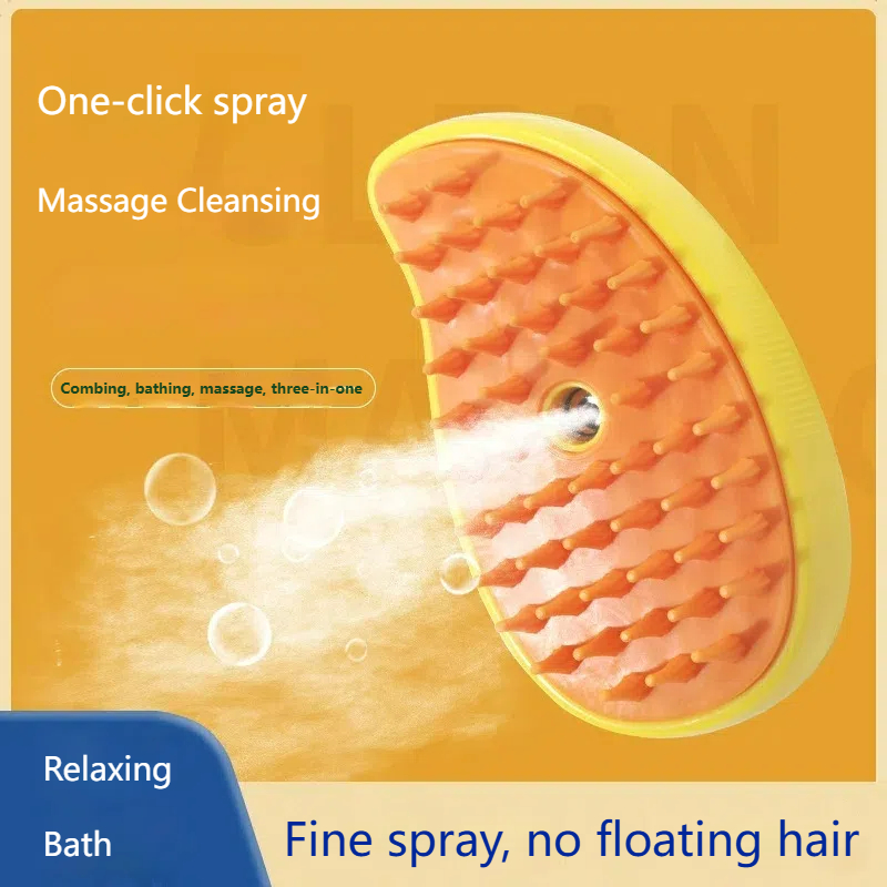 Non-Irritating Pet Grooming Mist & Brush Combo - Removes Floating Hairs Smoothly
