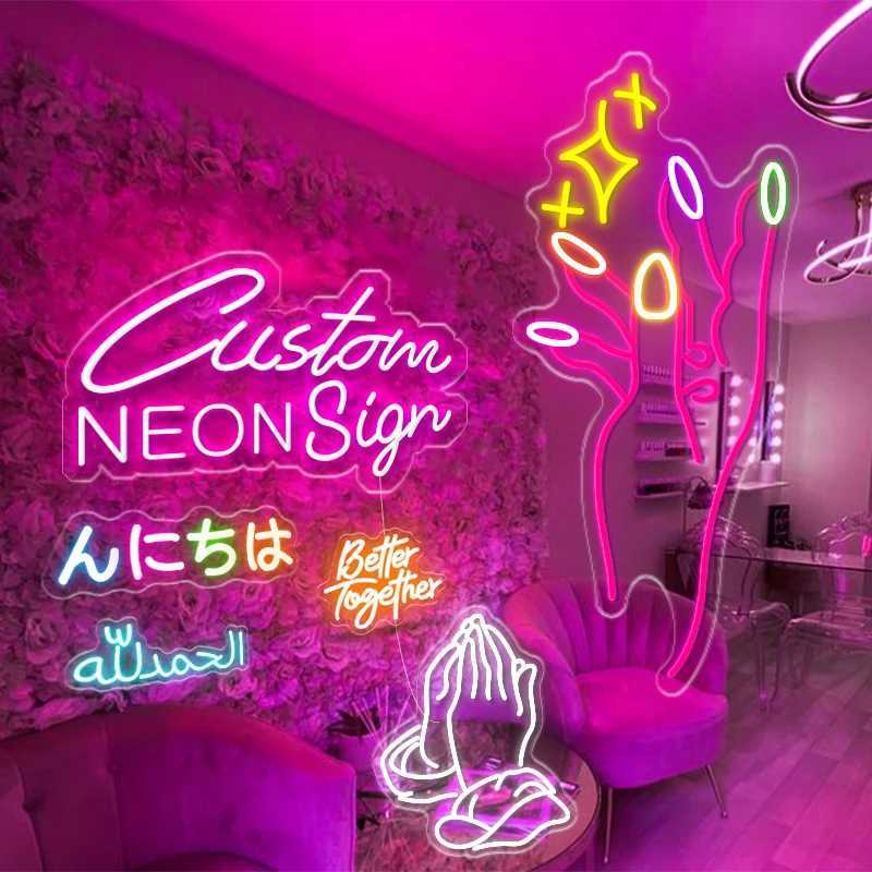 Custom Neon Sign for Beauty Salon Custom LED Letters Large Neon Name Sign Wall Birthday Weddings Decor Drop ship W250526