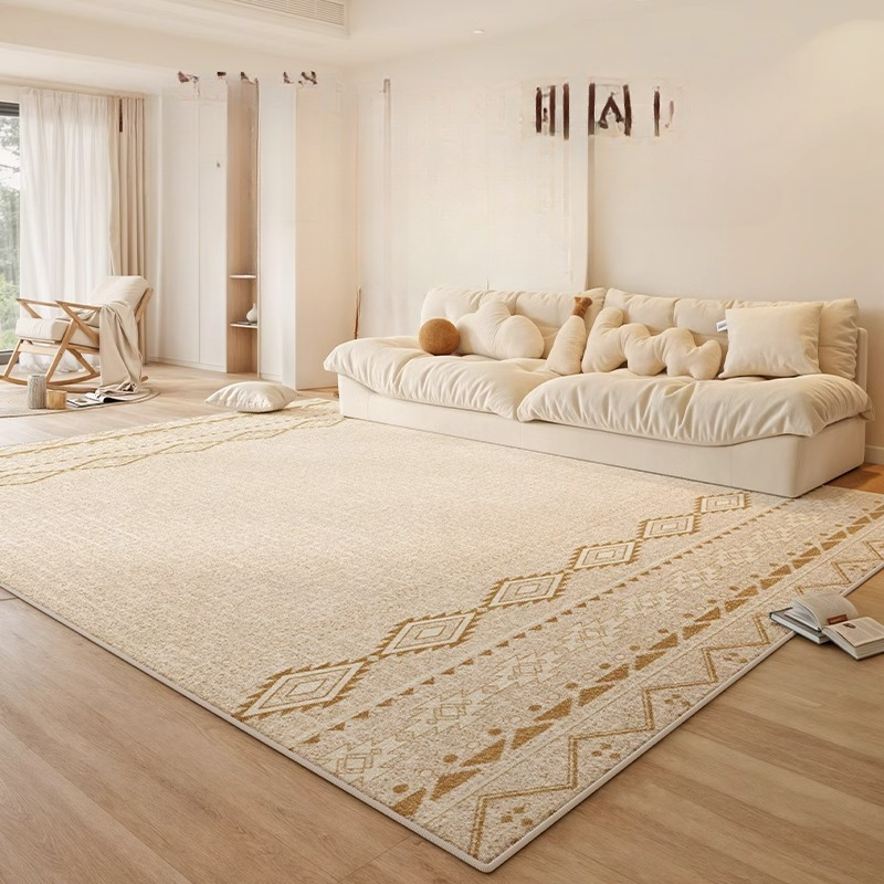 Carpet, Living Room, Persian Cream Style, No Wash, Erasable, High-end, Waterproof, Stain Resistant, Dirt Resistant, Bedroom Floor Mat