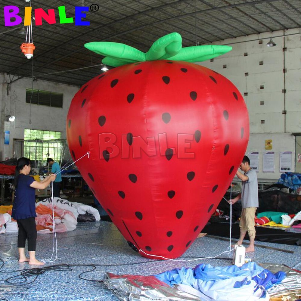 Promotional Giant Inflatable Strawberry Huge Inflatable Fruit Balloon Large Strawberry Ball For Advertising