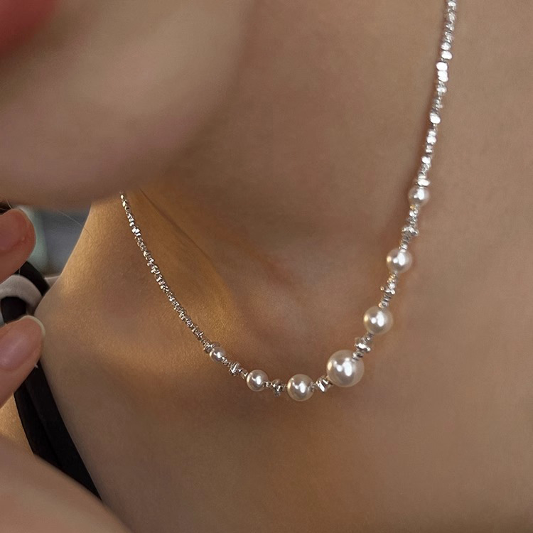 Chic Womens Gypsy-Inspired Beaded Necklaces Intricate Pearl Stardust Charm Accessory