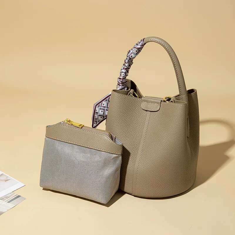 Bucket women s trendy versatile mother and child bag niche vegetable basket single shoulder crossbody