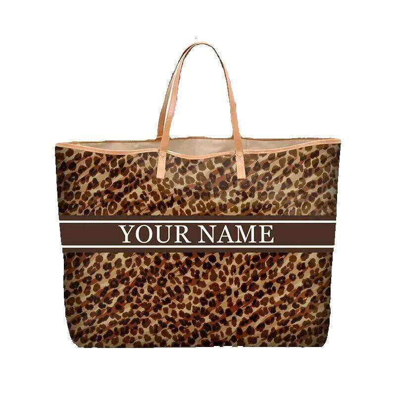 Designer Luxury Designer Luxury Customized Letter Design With Horizontal Stripe Personalized Printing Handbag Large Capacity Book Tote Women Commuter 