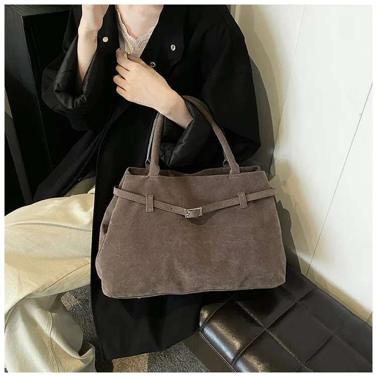 2025 Textured Suede Tote Bag - Convertible Vintage Shoulder Purse, Stylish Women's Crossbody Handbag