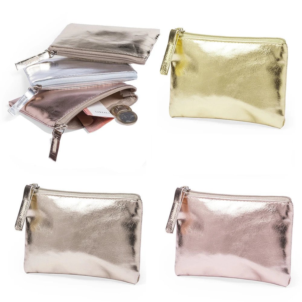 Pearl Light PU Glossy Women Short Wallet Coin Purse Waterproof Leather Coin Pouch Card Holders Large Capacity Headphone Key Bags 250526