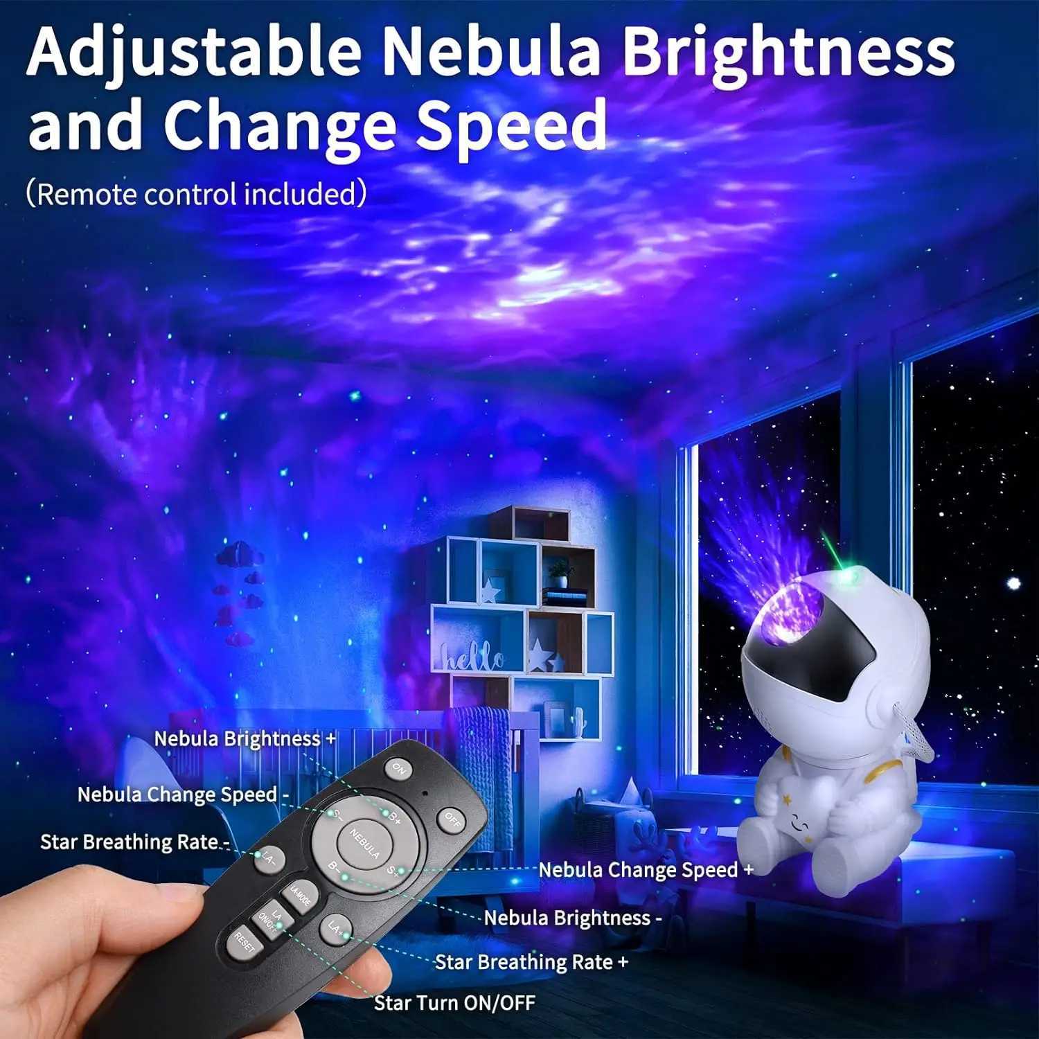 Galaxy Star Astronaut Projector Light Starry Sky Projectors Lamp Decoration Bedroom Room Nebula LED Night Light Child Adult Gift W250526