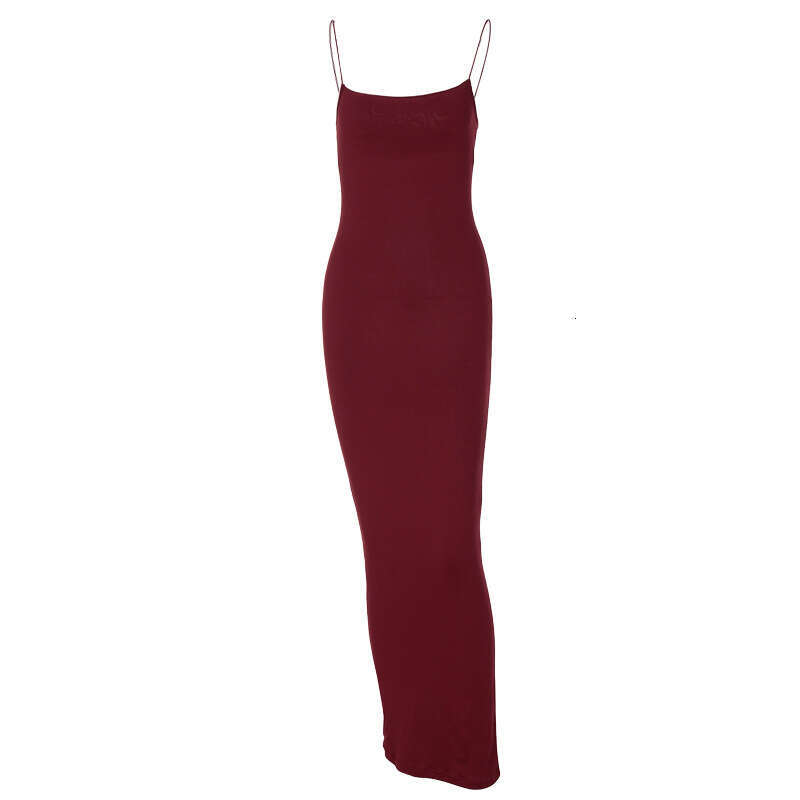Backless Sexy Dress New Women S Ins Sexy Elegant Strap Long Fashion Slim Fit Dress Versatile Sexy Flowy Dresses