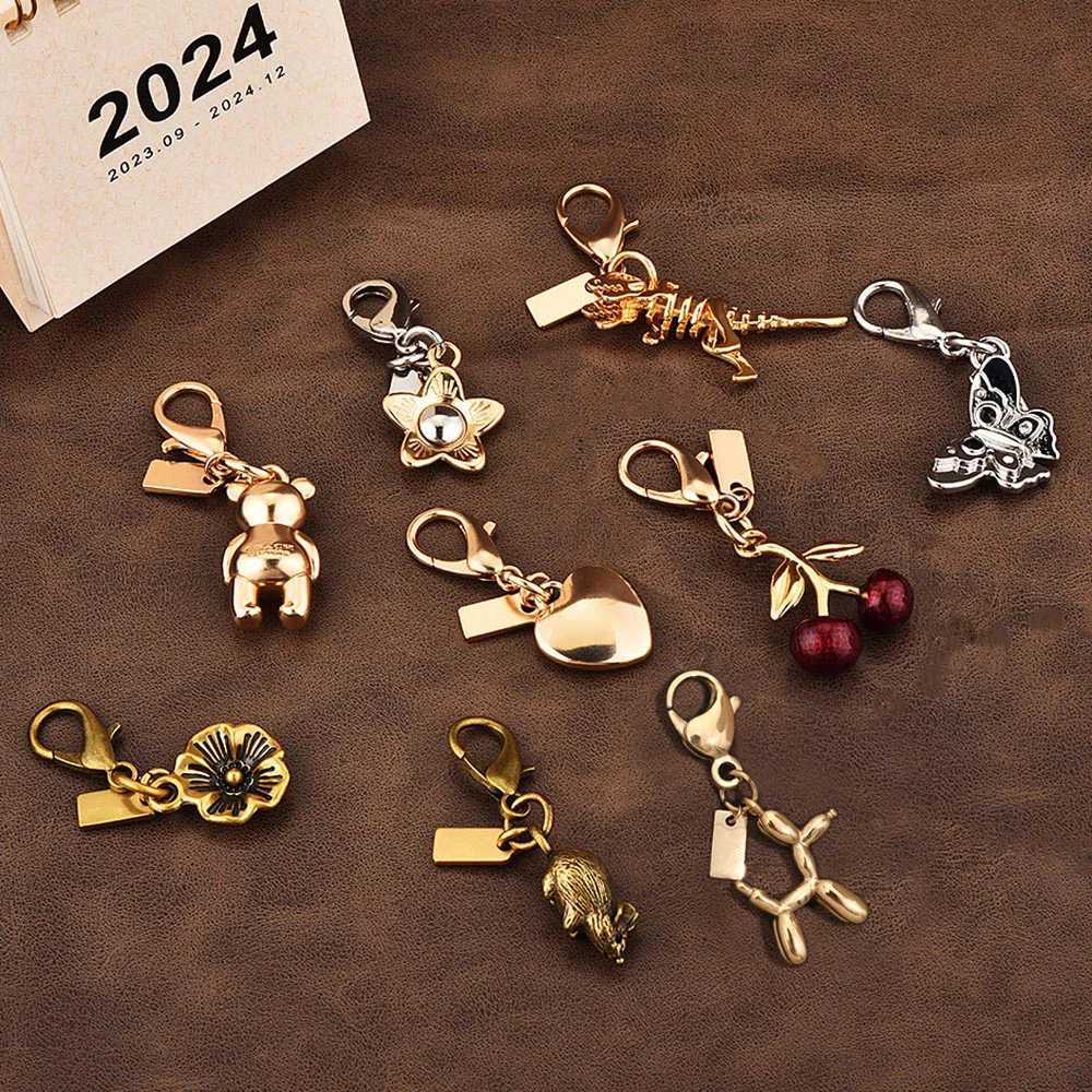 New Exquisite High-end Bear Cherry Dog Keychains For Women Y2k Bag Pendant Car Key Chains Jewelry Gift Decoration Accessories XJ250524