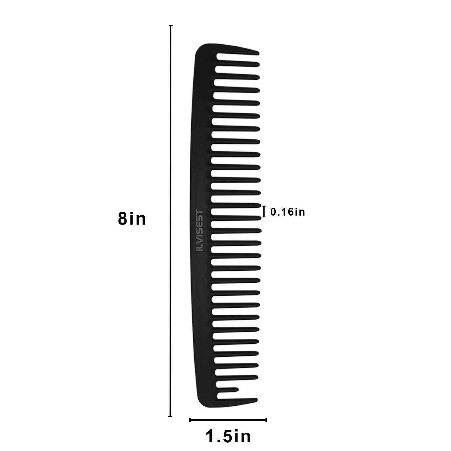 8 Inch Detangling Brush3Pack Black Carbon Fiber Large Wide Tooth Detangle Comb for Wet Dry Straight Curly Hair R250526
