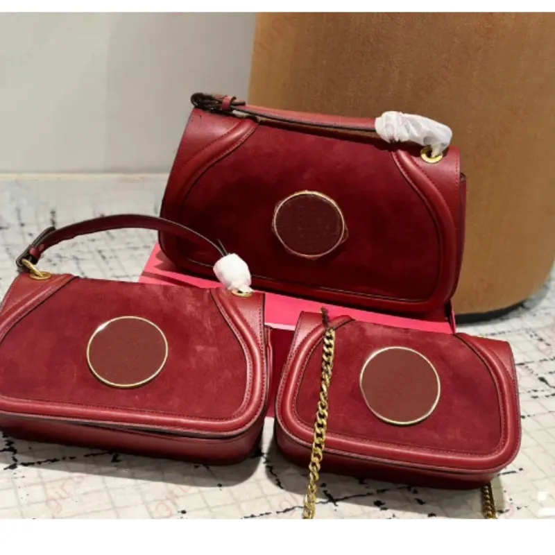 Chain Bag Luxury Designer Blondie Shoulder Handle Handbag Genuine Leather Suede Vintage Fashion Cross Body Women InterlockingG Messenger Purse Bag