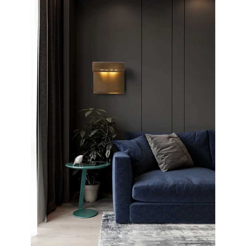 brass Modern Light Luxury Model Room Living Room Bedroom Bedside Background Wall Creative Curling AC110V 220V VC Wall LampXJ250526