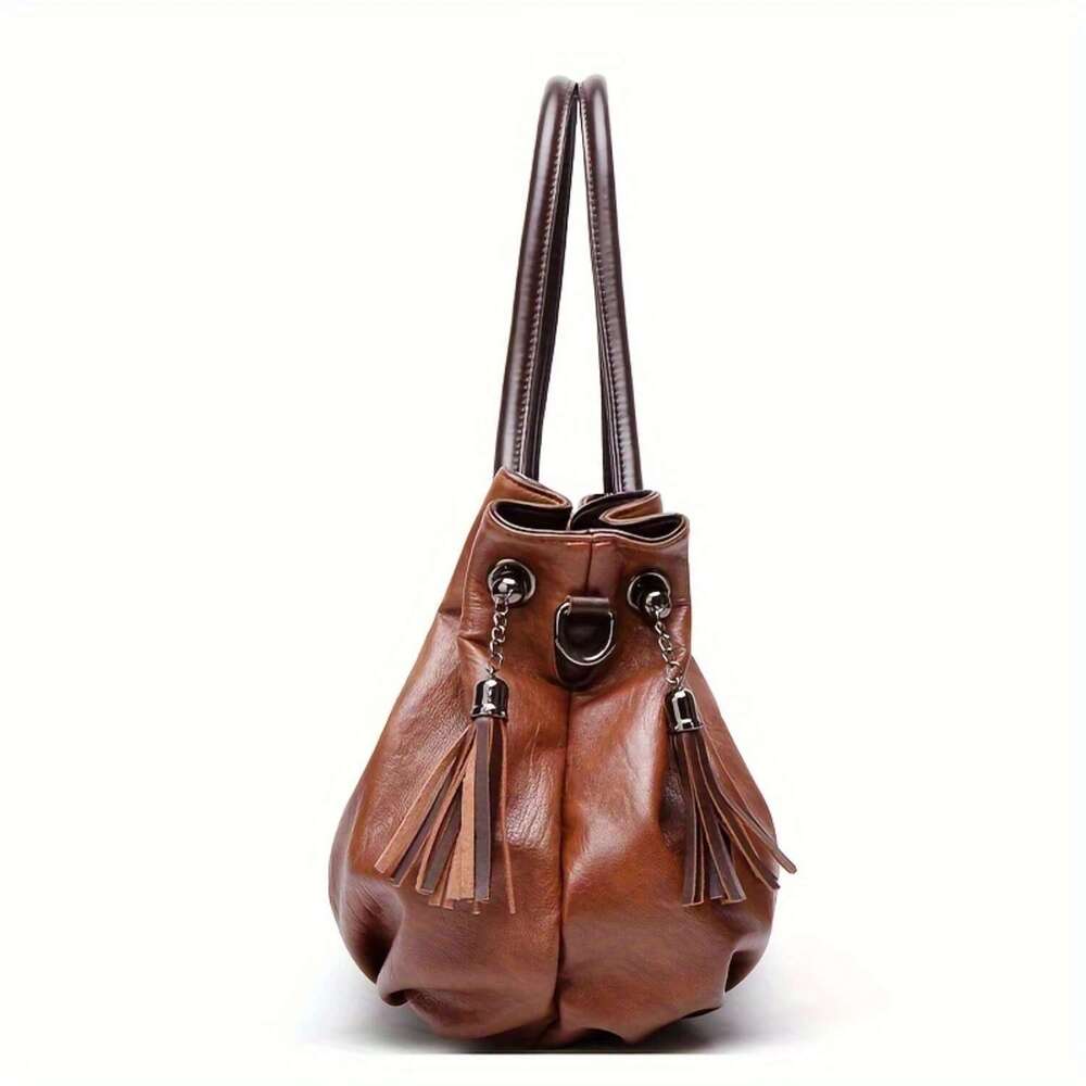 Vintage Soft Tote Large Capacity Shoulder Bag Women s Retro Handbag Purse For Commute bag
