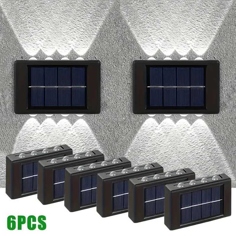Solar Outdoor Wall Light 12 LED Waterproof Garden Light Courtyard Balustrade Decorative Atmosphere Lamp Down Luminous Solar LampXJ250526