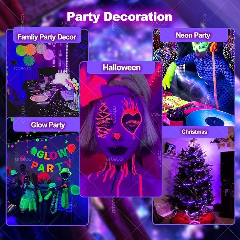 UV LED Lights Strip USB DC5V 2835 LED Diode Tape Ultraviolet UV Lamp Black Light For Glow Party Home Decor Money Detection Light W250526