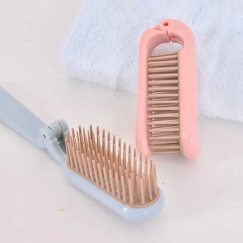 Foldable Hair Comb Portable Detangling Hair Brush Hair Brush Anti Static Head Massager Travel Combs R250526