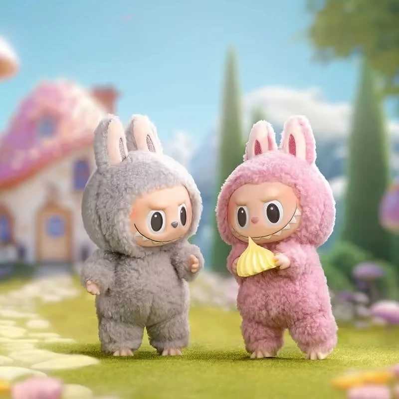 Genuine Labubu Sitting Party Macaron Vinyl Face 2.0 Series Pendant Doll Home Decor Keychain Collection Model Kids Toys Xmas GiftXJ250524