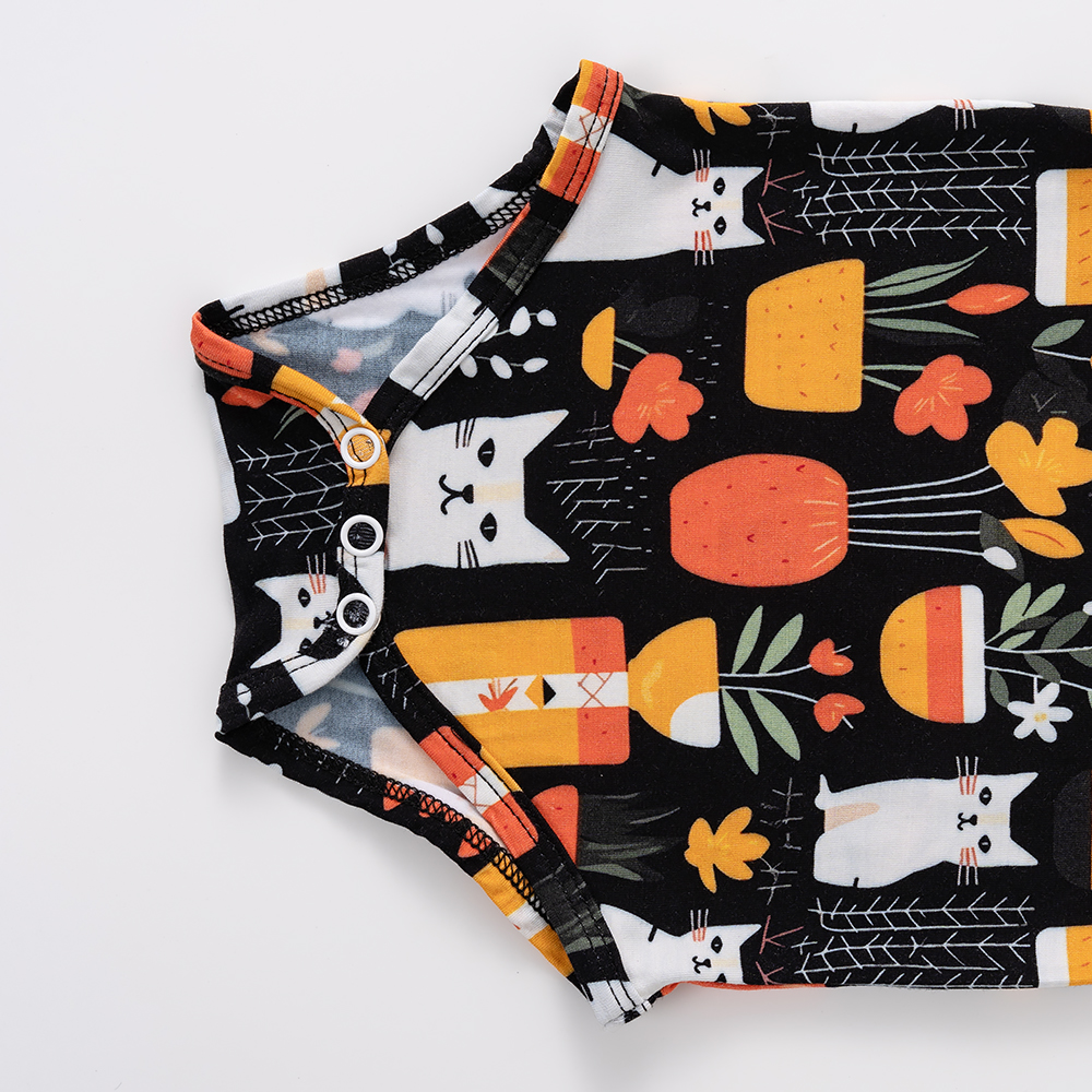 Wholesale Soft Cotton Baby Cute Pattern Animal Bodysuits Newborn Short Sleeve Baby Bodysuits Boys and Girls Bodysuits