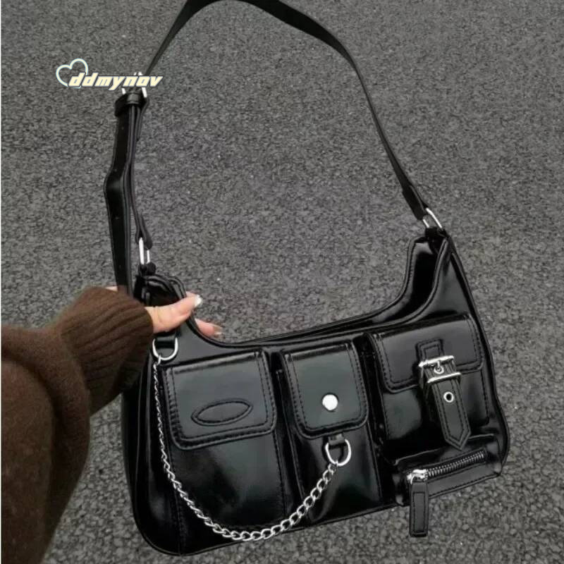 2024 Trend New Design Chains Crossbody Shoulder Haruku Richme Punk Bolso Mujer Fashion Y2k PU Individuality Ladies Bags ddmynov