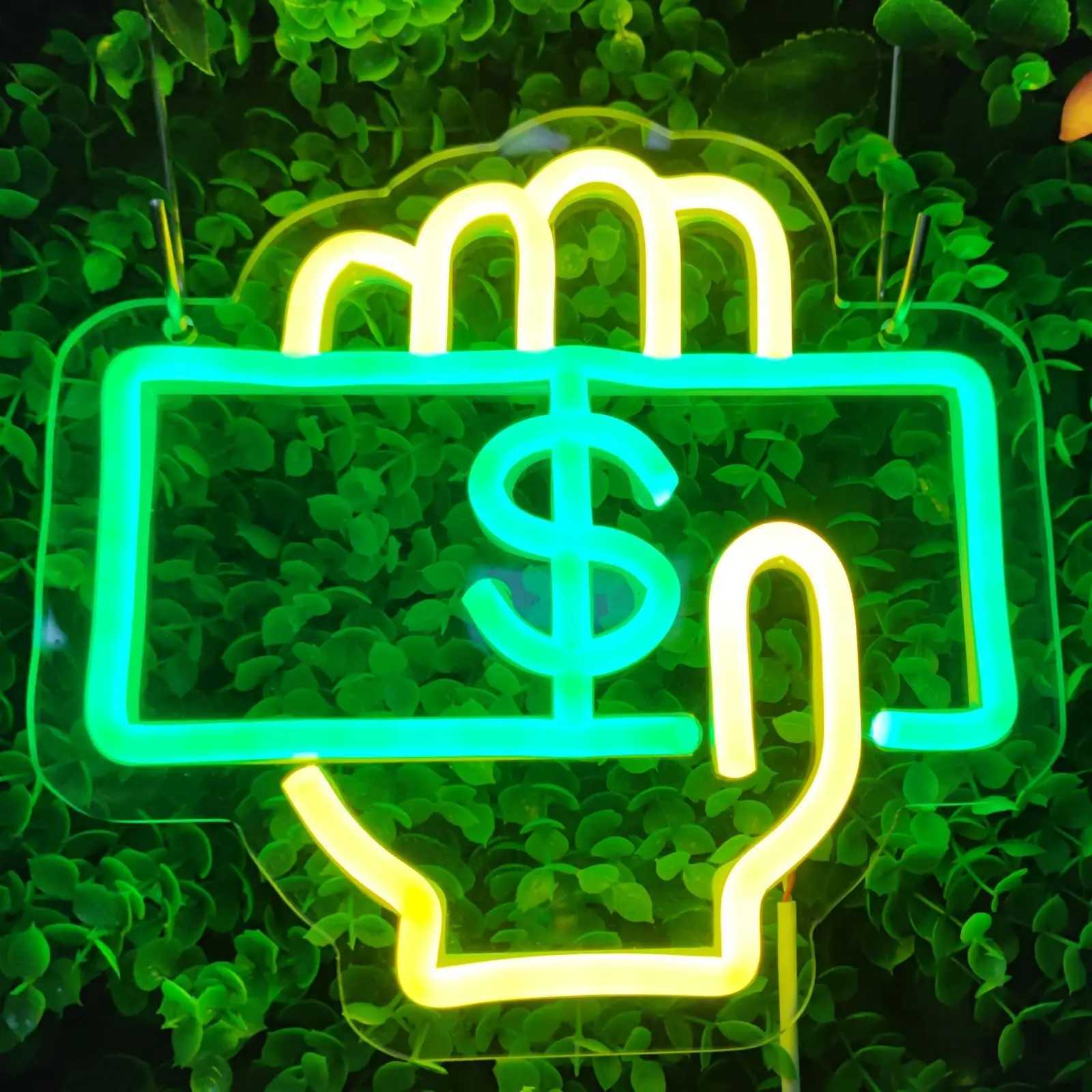 Money Neon Sign LED Neon light for Supermarkets Bar Coffee Shop Game Room Restaurant Room wall decoration light. W250526