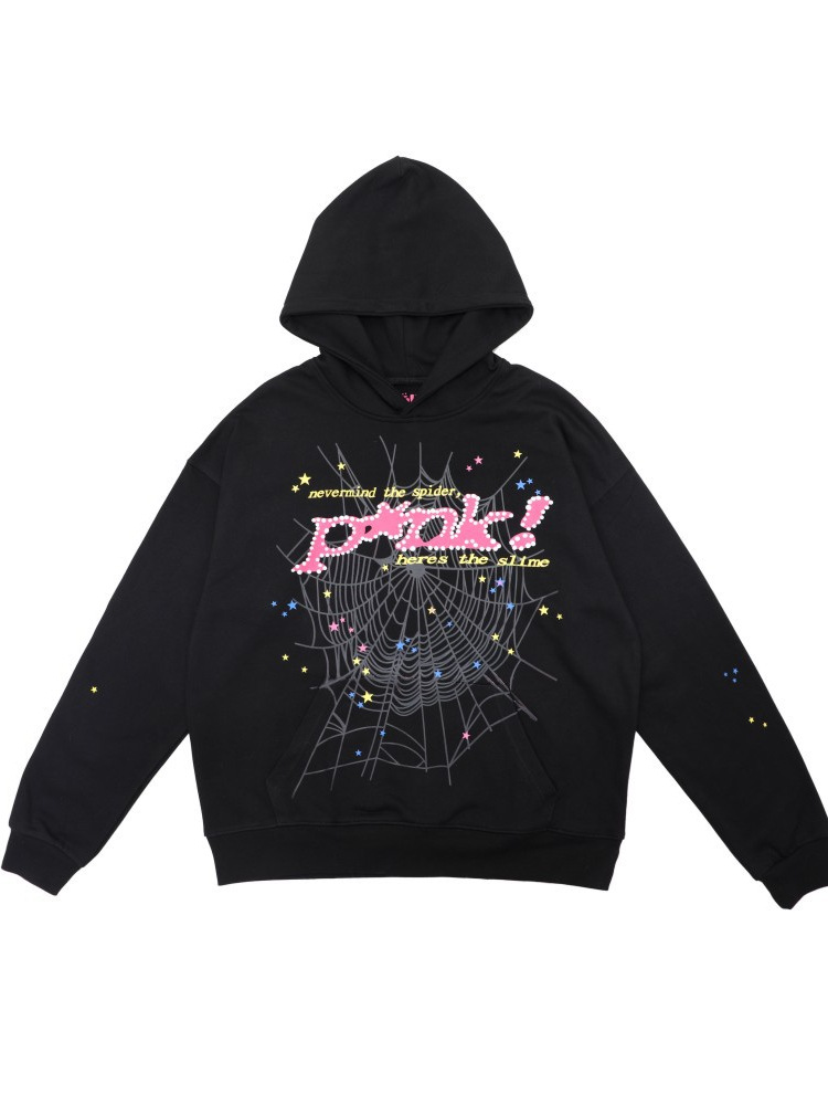 Men's Hoodies High Street Letter Graphics Printed Oversized Long-Sleeved Hoodies For Men And Woman 2025 New Hip-Hop Versatile Lazy Style Couple T