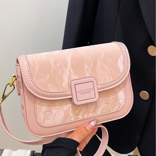 Yuezi Textured Underarm for Women 2025 Summer New Fashion Small Square Simple Versatile Shoulder Crossbody Bag