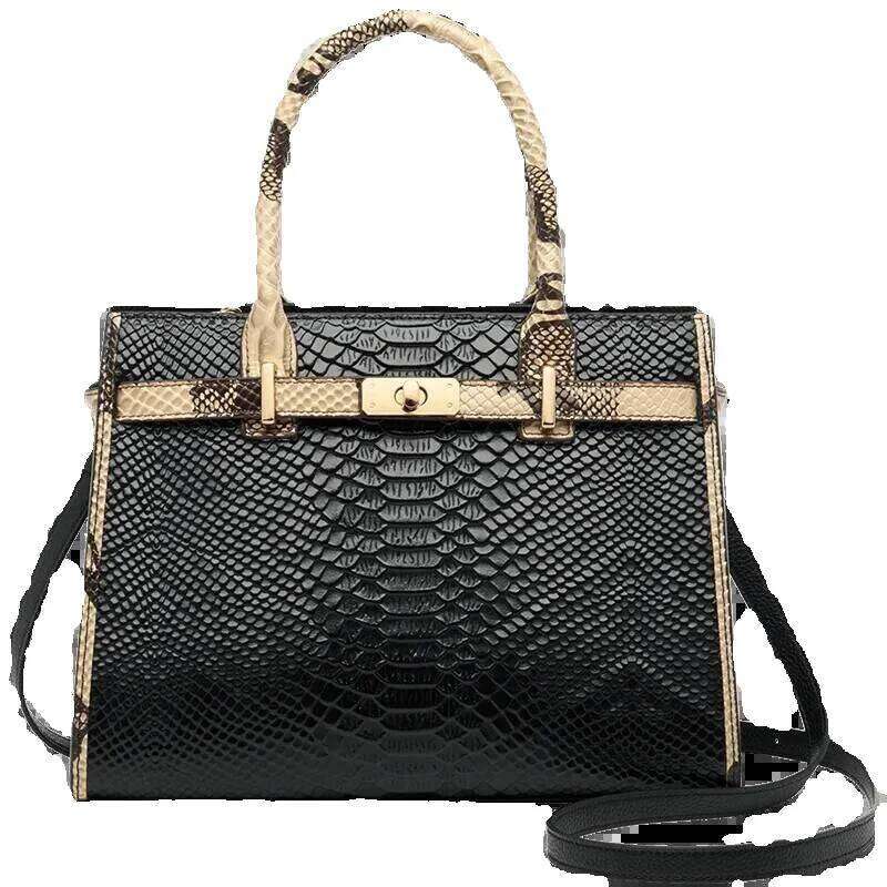 Designer Luxury Designer Luxury ZOOLER Brand Elegant Single Shoulder Bag Business Women Black Animal Pattern Purses High End#Yc350