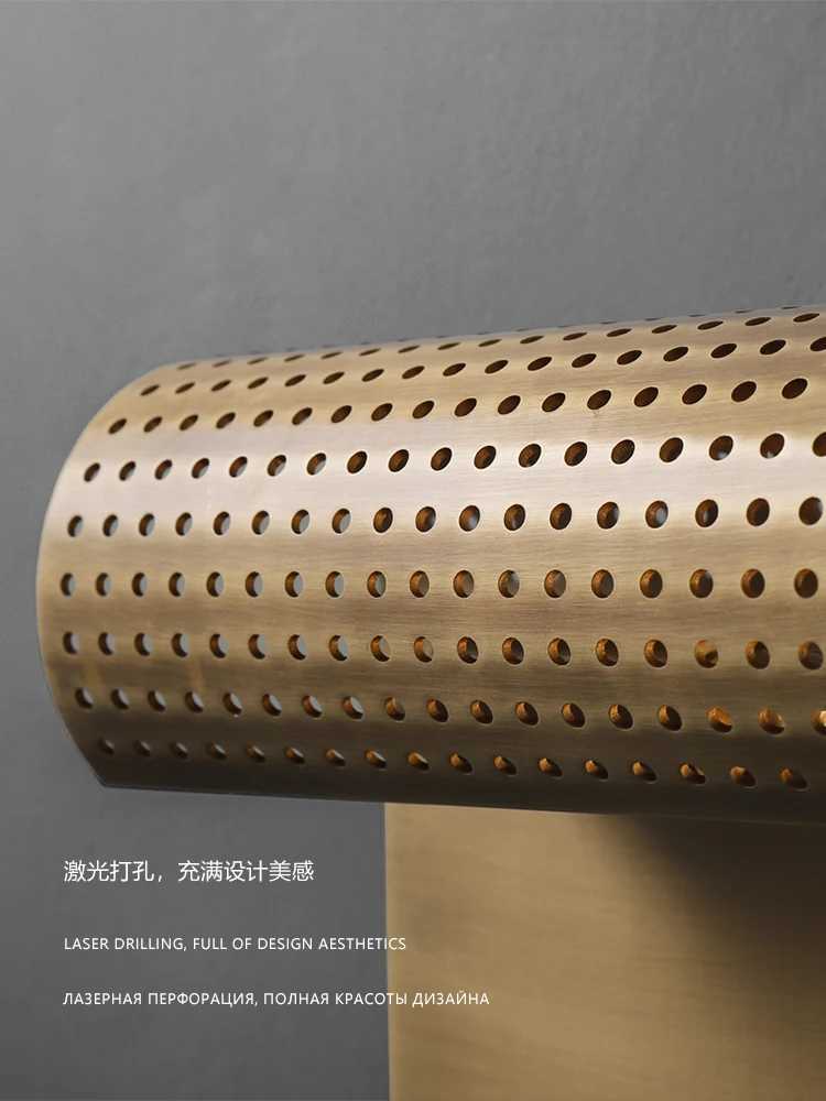 brass Modern Light Luxury Model Room Living Room Bedroom Bedside Background Wall Creative Curling AC110V 220V VC Wall LampXJ250526